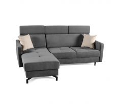 Sedací souprava rohová rozkládací Cascadia - šedohnědá