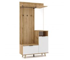 Předsíňová stěna (předsíň) Nodri - dub evoke/bílá