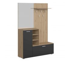 Předsíňová stěna (předsíň) Vetlanda - dub artisan/grafit