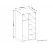Skříň Everly 2D 90cm s nádstavcem - výběr barev