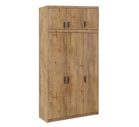 Skříň Everly 3D 133cm s nádstavcem - výběr barev