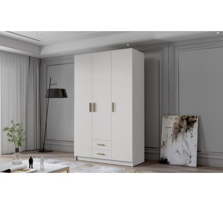 Skříň Arya 120cm - zlaté úchytky