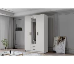 Skříň Arya se zrcadlem 120cm - černé úchytky