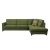 Sedací souprava rohová rozkládací Ermon - olivová