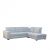 Sedací souprava rohová rozkládací Iris - světle šedá